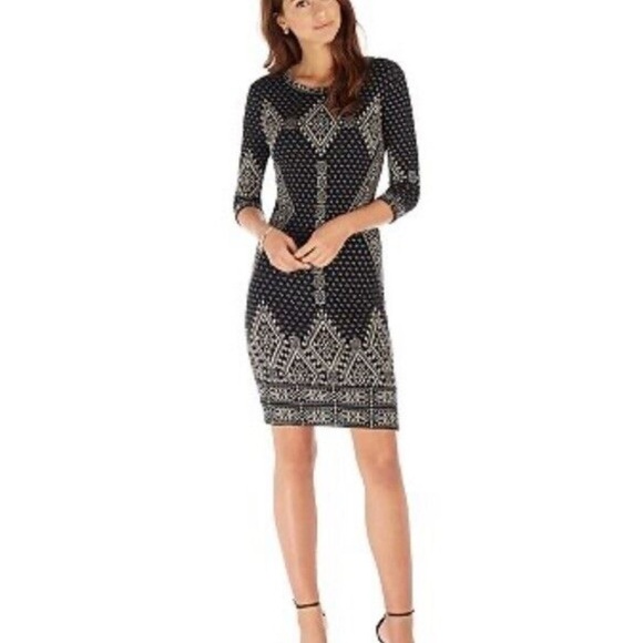 Tracy Reese Black and White Sheath Dress Crew Neck - Picture 1 of 10